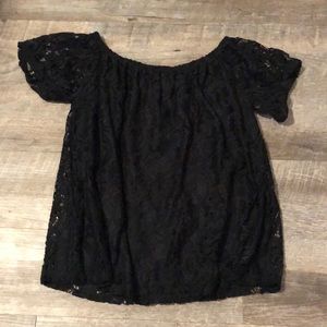 Black lace blouse